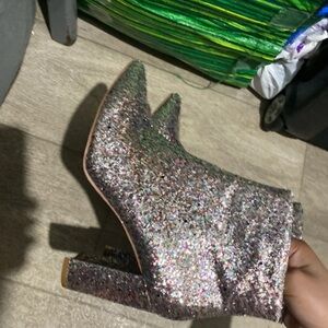 Boots Glitter Ankle Booties - Multicolor